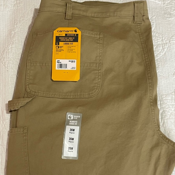 Carharrt women’s rugged flex loose fit canvas work pant. Size 26W Regular. - Picture 3 of 4